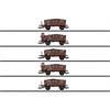 Märklin 46047 Kohlewagen-Set 5-teilig, kurze Hochbordwagen der Bauart O11 der DB - H0