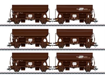 Märklin 46308 Schwenkdachwagen-Set (6) der Rail Cargo Austria - H0 (1:87)