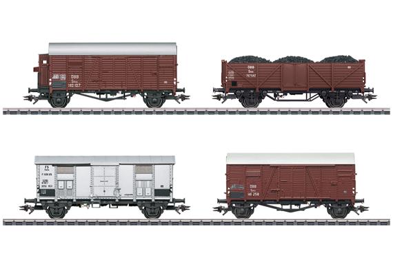 Märklin 46564 ÖBB & FS 4-teiliges Güterwagen-Set zur Dampflok BR 52 - H0 (1:87)