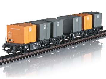 Märklin 46663 Güterwagen-Set der DB mit VW-Behälter, 2-teilig - H0 (1:87)
