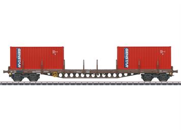 Märklin 47157 Containerwagen Rs der DSB beladen mit 20-ft.-Boxcontainern - H0 (1:87)