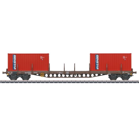 Märklin 47157 Containerwagen Rs der DSB beladen mit 20-ft.-Boxcontainern - H0 (1:87)