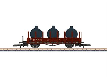 Märklin 82103 Rungenwagen Kklm 431 der DB mit doppelwandigen Ölbehältern belad - Z (1:220)