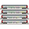 Märklin 87283 Wagenset mit schwedischen Abteilwagen"Snälltåget" 4-teilig - Z 1:220