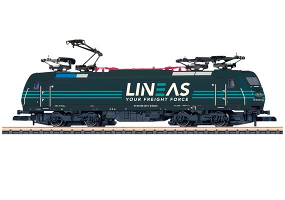Märklin 88487 E-Lok BR 186 der TRAXX-Familie von Railpool, vermietet an Lineas - Z (1:220)