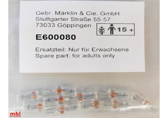 Märklin E600080 Glühlampe hell 19V, Modelleisenbahn, 10 Stück - H0 | Bild 1