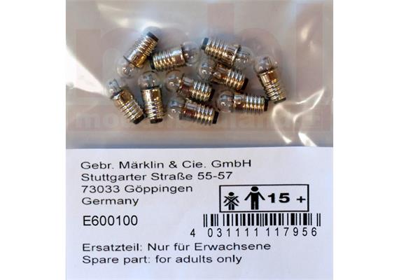 Märklin E600100 Glühlampen hell 19V - E5,5, 10 Stück - H0 (1:87) | Bild 2