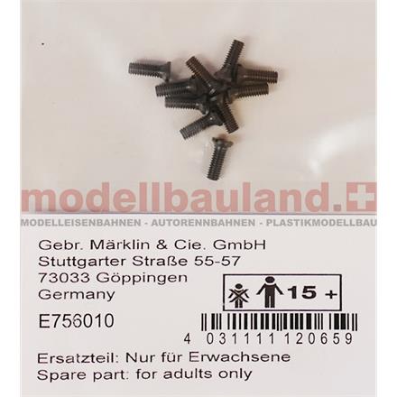 Märklin E756010 Senkschraube M2,5 x 7,6mm, 10 Stück