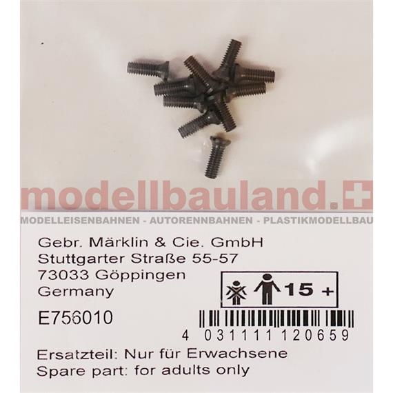 Märklin E756010 Senkschraube M2,5x7,6mm, 10 Stück