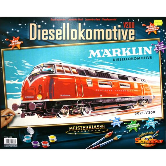 Märklin 15966 Malen nach Zahlen "3021 - V200 Diesellokomotive"