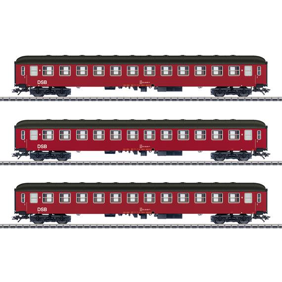 Märklin 42694 Persoenenwagen - Set Drei Reisezugwagen Bcm, 2. Klasse der DSB, H0