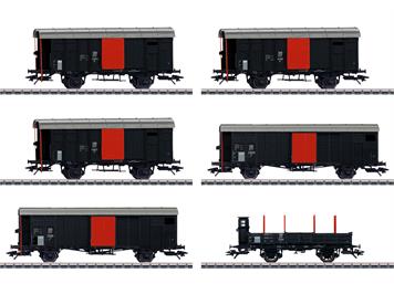 Märklin 46050 SBB Güterwagen-Set zum "Köfferli" in fiktiver schwarzer Grundfarbgebung, H0