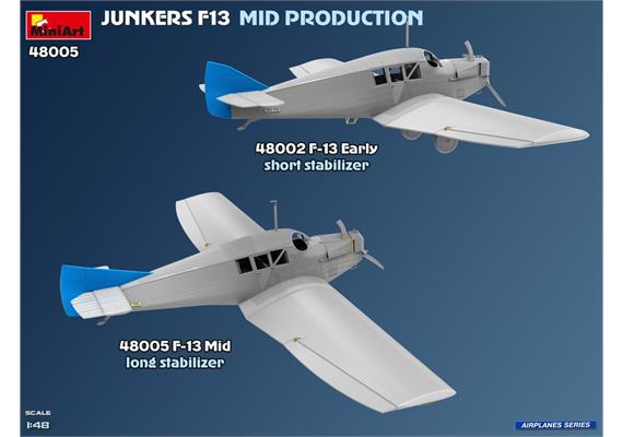 MiniArt 48005 Junkers F13 Zivil Mit. Prod. - Massstab 1:48 | Bild 3