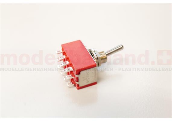 Miniatur-Kippschalter EIN-EIN rastend 4 Wechsler, Eledis (1A41-NF1STSE) | Bild 2