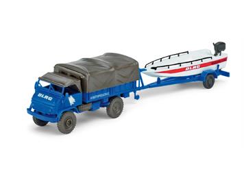 miniTanks (Herpa) 741767 Unimog S404 + Bootsanhänger - H0 (1:87)