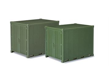 miniTanks (Herpa) 744713 Zubehör 10 ft. Gerätecontainer, 2 Stk. - H0 (1:87)