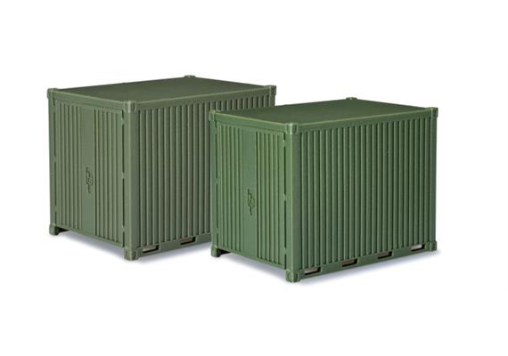 miniTanks (Herpa) 744713 Zubehör 10 ft. Gerätecontainer, 2 Stk. - H0 (1:87)