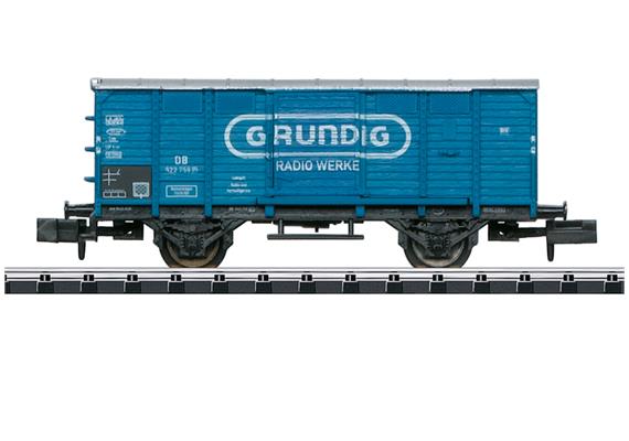 Minitrix 15397 Gedeckter Güterwagen "GRUNDIG", eingestellt bei der DB, N (1:160)