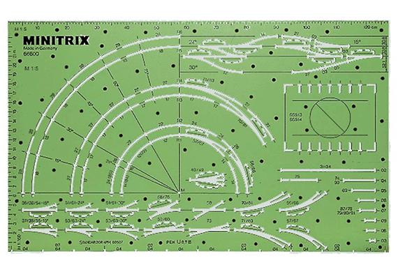 Minitrix 66600 Gleisplan-Schablone - Spur N (1:160)
