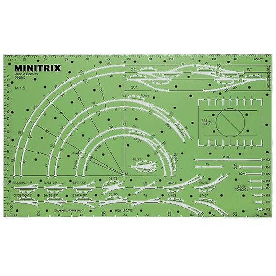 Minitrix 66600 Gleisplan-Schablone - Spur N (1:160)