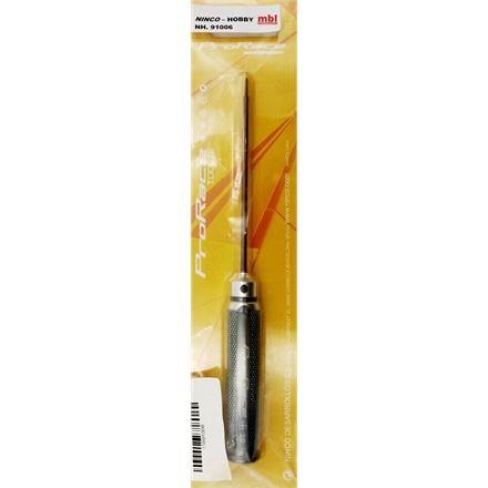 Ninco 91006 ProRace Kreuz-Schraubenzieher, Kreuz 2.0 mm, Alu Griff, gehärtete Spjitze