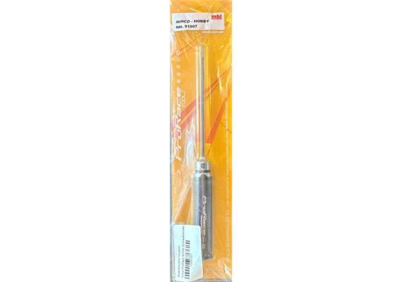 Ninco 91007 ProRace Schlitz-Schraubenzieher, Schlitz 3,0mm, Alu Griff, gehärtete Spitze