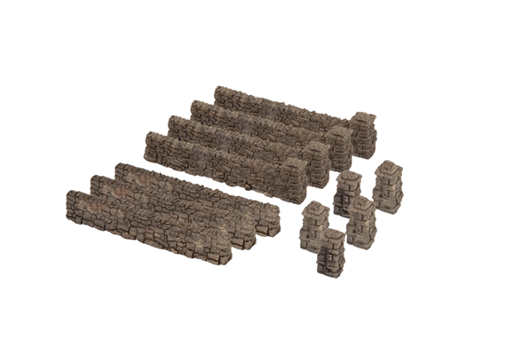 NOCH 13170 Bruchsteinmauer 12 Teile, Gesamtlänge 72 cm - H0 (1:87) | Bild 1
