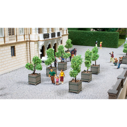 Noch 14013 Zierbäume in Kübeln, 2 Stück - H0 (1:87)