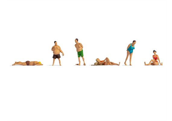 Noch 18300 Badende Hobby-Figuren, 6 Figuren - H0 (1:87)