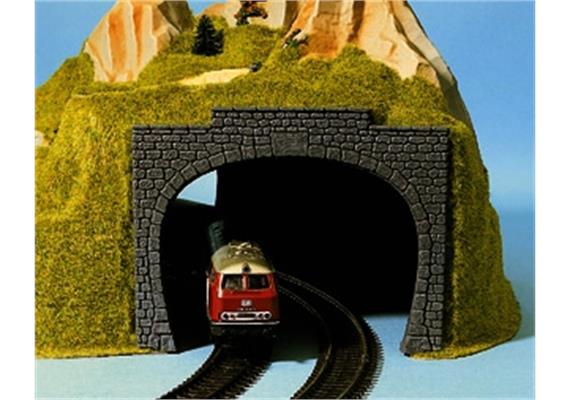 NOCH 34410 Tunnel-Portal, 2-gleisig, 2 Stück, 9,5x7 cm - N (1:160)