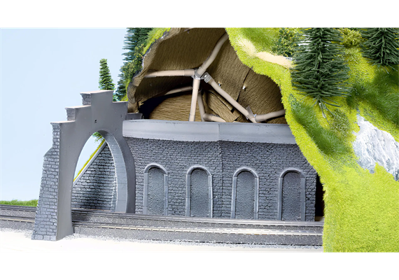 Noch 58030 Tunnel-Innenwand, gerade, 2 Stück - H0 (1:87) | Bild 4