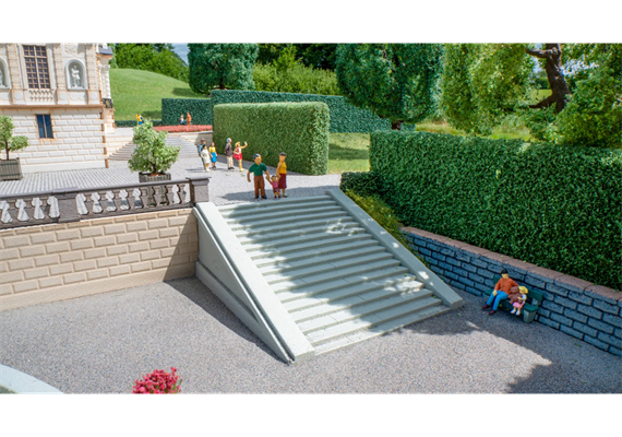 Noch 58316 Freitreppe, gerade, 2 Stück, 7,4 cm x 7,9 cm x 3 cm - H0 (1:87)