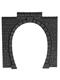 NOCH 60010 Tunnel-Portal, 1-gleisig, 2 Stück, je 11 x11 cm - H0 (1:87)