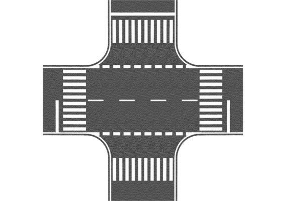 NOCH 60712 Kreuzung Asphalt, 22 x 22 cm - H0 (1:87) | Bild 1