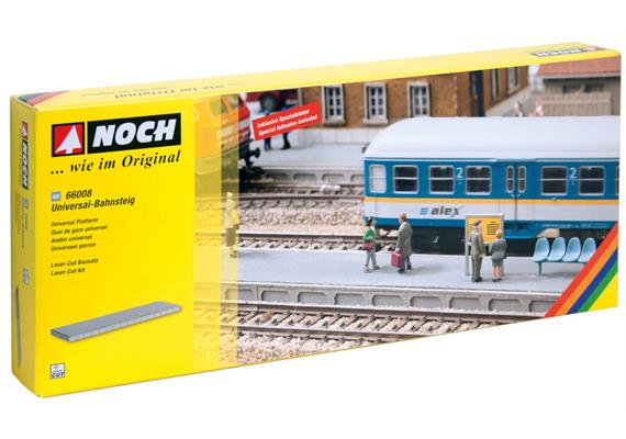 NOCH 66008 Universal-Bahnsteig, Laser-Cut, H0 | Bild 1