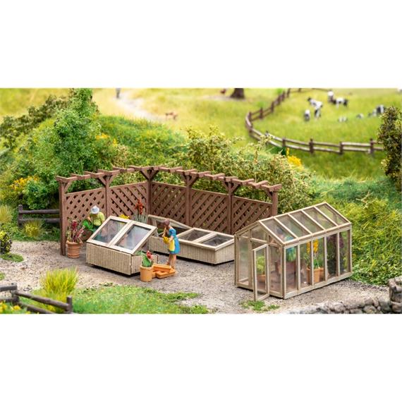 Noch 66805 Laser-Cut Deko-Set "Im Garten - H0 (1:87)