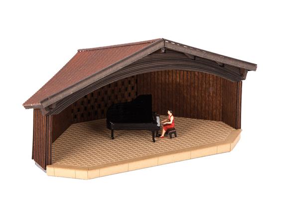 Noch 66827 LaserCut Kurkonzert mit micro-sound Klavierspiel, H0 (1:87) | Bild 2