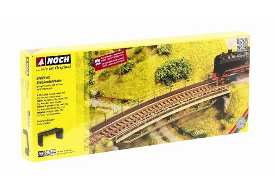 Noch 67026 Brückenfahrbahn gebogen R2 (Laser-Cut-Bausatz) - H0 (1:87) | Bild 2