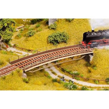 Noch 67026 Brückenfahrbahn gebogen R2 (Laser-Cut-Bausatz) - H0 (1:87)