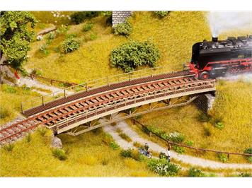 Noch 67026 Brückenfahrbahn gebogen R2 (Laser-Cut-Bausatz) - H0 (1:87)