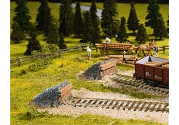 NOCH Ländliche Prellböcke, 2 Stück Spur H0 | Bild 1