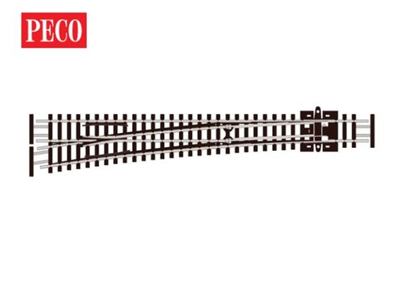 Peco SL-E389F Weiche links, lang, R914 mm, 8°, Code 55 - N (1:160)