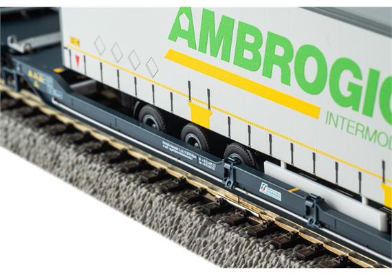 PIKO 24635 CH-CEMAT Doppeltaschenwagen T3000 mit 2 "Ambrogio" Trailern, Ep. VI - H0 (1:87) | Bild 2