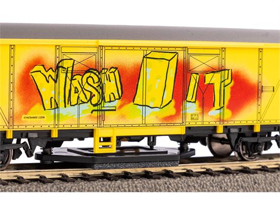 PIKO 54309 SBB Schienenreinigungswagen gelb mit Graffiti, Ep.V - H0 (1:87) | Bild 3