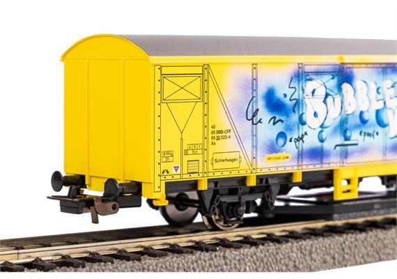 PIKO 54309 SBB Schienenreinigungswagen gelb mit Graffiti, Ep.V - H0 (1:87) | Bild 2