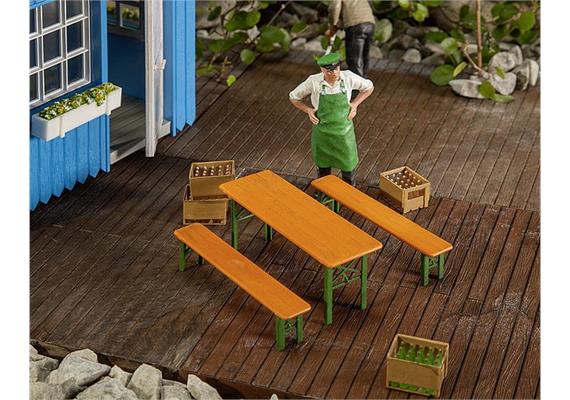 Pola 333222 Biertisch und -bänke - G (1:22,5)