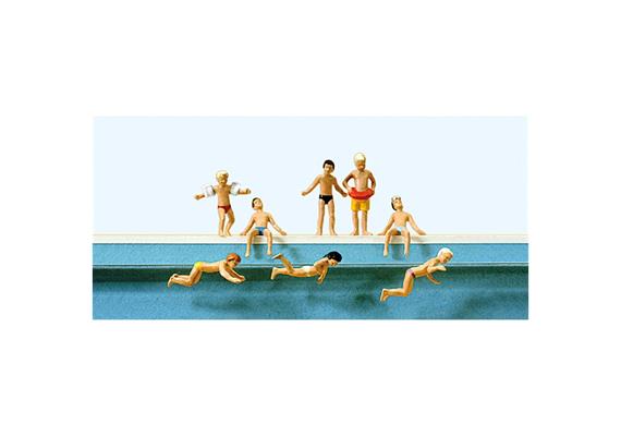 Preiser 10307 Kinder im Schwimmbad - H0 (1:87)