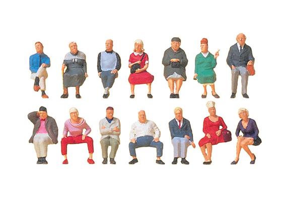 Preiser 10524 Sitzende Reisende (12 Figuren) HO
