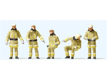 Preiser 10773 Feuerwehrmänne. Uniformfarbe, beige - H0 (1:87)