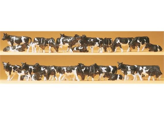 Preiser 14408 Kühe schwarz/weiss (30 Stk.)